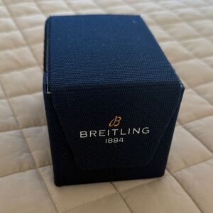 Breitling Dark Blue Watch Box with Logo